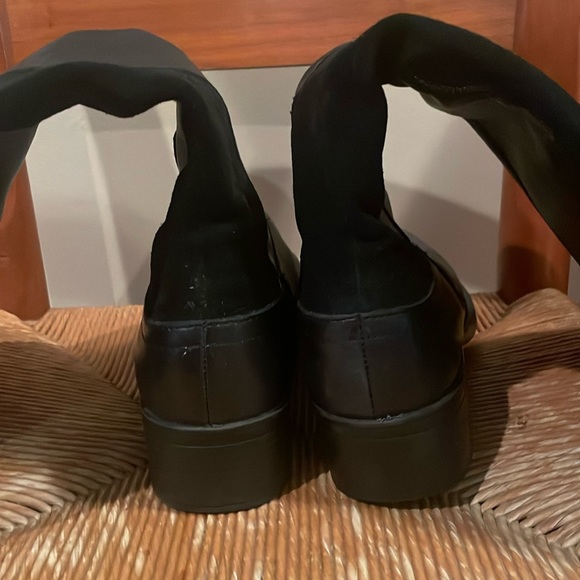 Franco Sarto Tall Black Leather Boot W Sz 8 - Picture 6 of 11